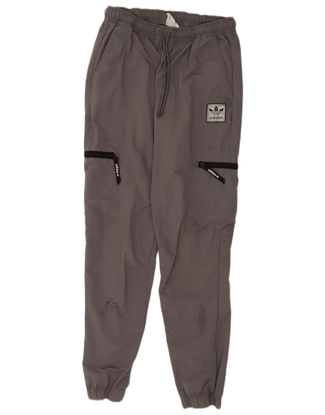Pantaloni de trening Adidas pentru bărbați Cargo Pantaloni de jogging, nailon gri mediu