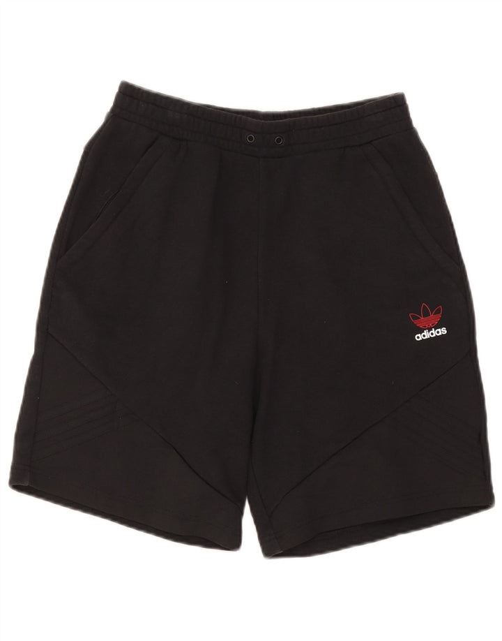 Pantaloni scurți sport pentru bărbați Adidas, bumbac negru mic