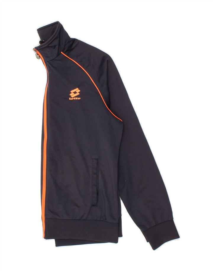 LOTTO Mens Tracksuit Top Jacket Large Navy Blue Polyester Vintage Lotto and Second-Hand Lotto from Messina Hembry 