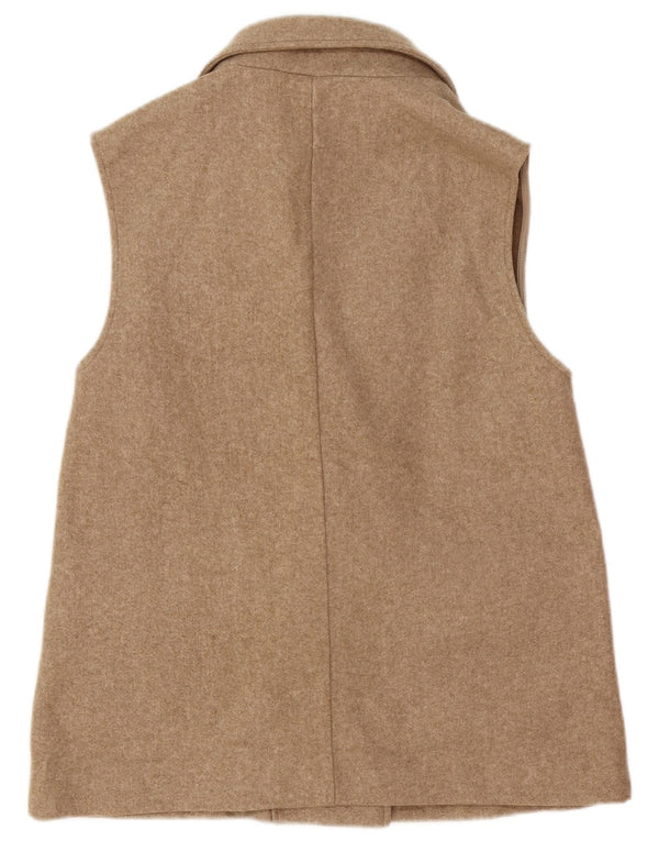 Gilet pentru femei Zara, cu două piept, utilitar UK 12 Medium Bej Poliester