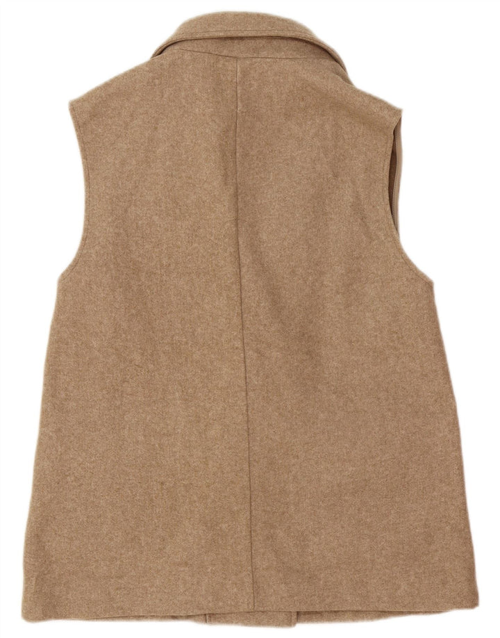 Gilet pentru femei Zara, cu două piept, utilitar UK 12 Medium Bej Poliester