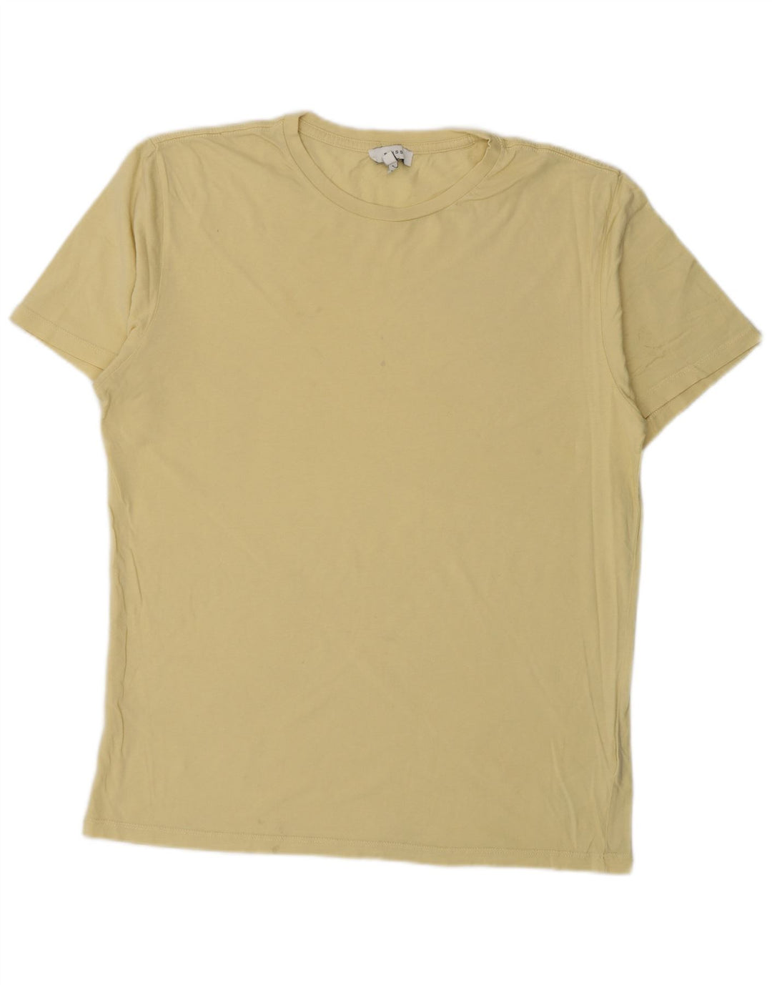 Tricou pentru bărbați Reiss Top din bumbac galben mediu