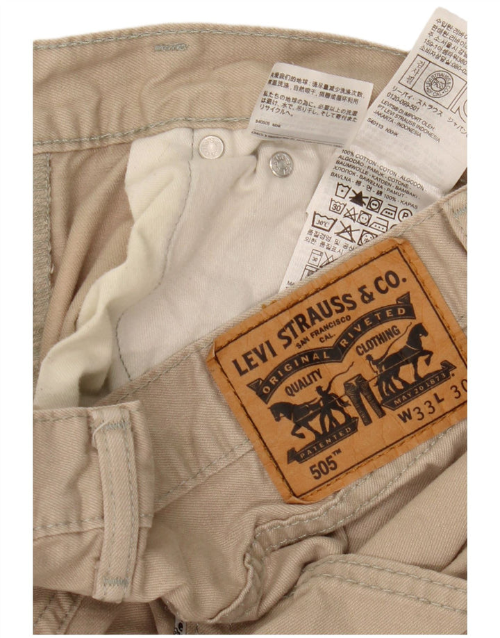 Blugi drepti pentru bărbați Levi's 505 W33 L26 bumbac bej