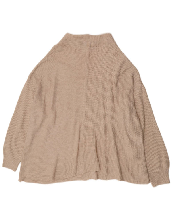 Pulover cu gât țestoasă supradimensionat pentru femei Topshop UK 14, mare, alb