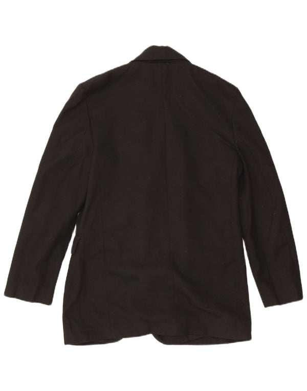 Sacou blazer pentru femei Zara, cu 2 nasturi, UK 10, mic, negru, viscoza