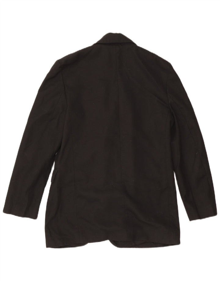 Sacou blazer pentru femei Zara, cu 2 nasturi, UK 10, mic, negru, viscoza