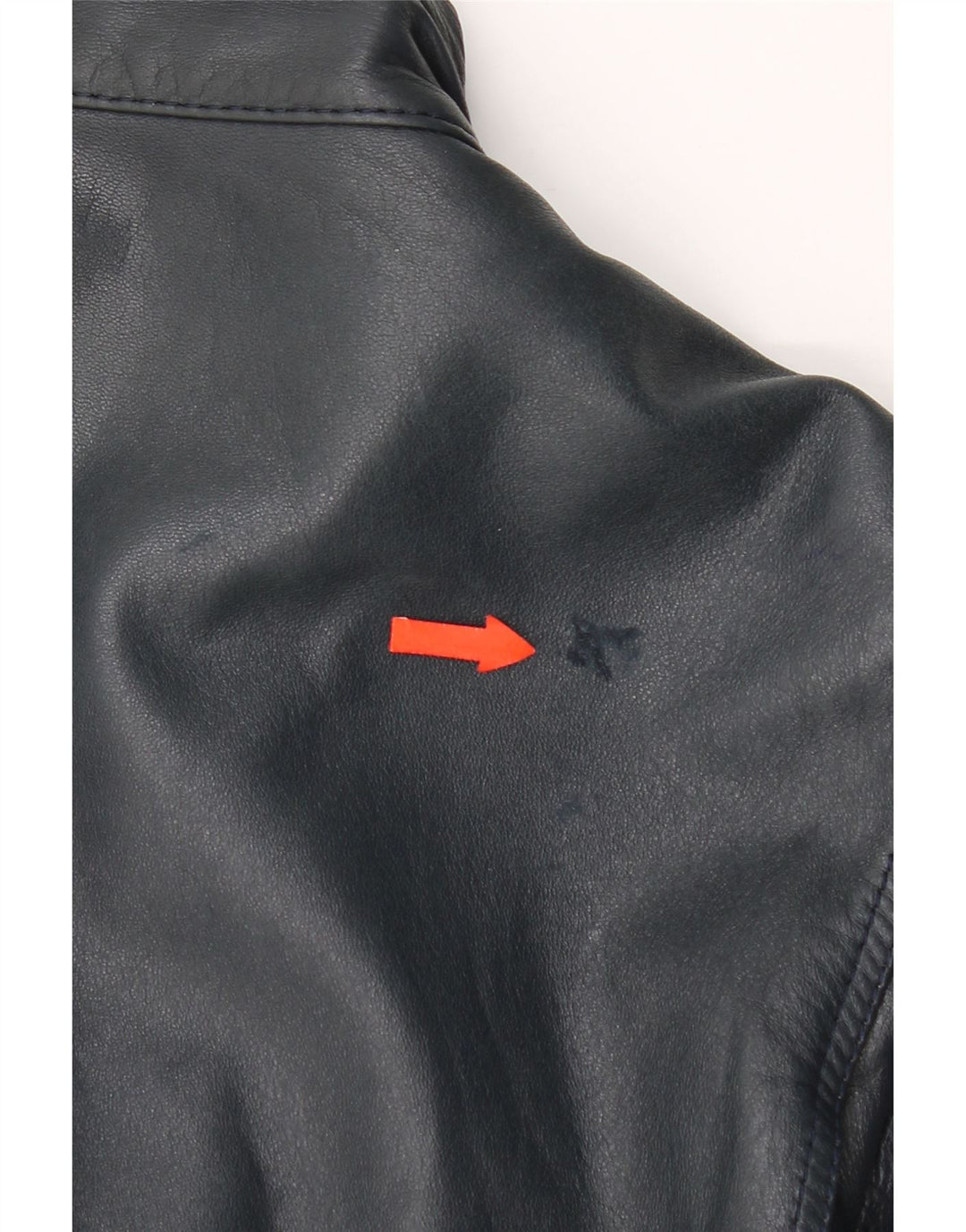 Jachetă de piele vintage pentru bărbați UK 42 XL din piele bleumarin