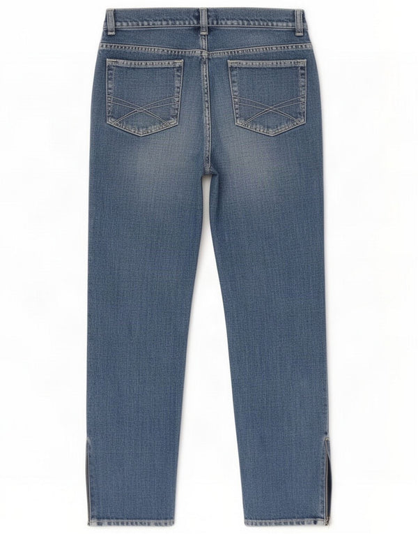 Sportmax Womens Straight Jeans UK 10 Small W30 L28 Blue Bumbac