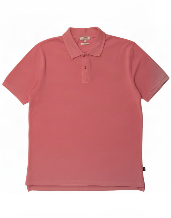 Tricou polo pentru bărbați Geox Respira Slim Fit XL, bumbac roz