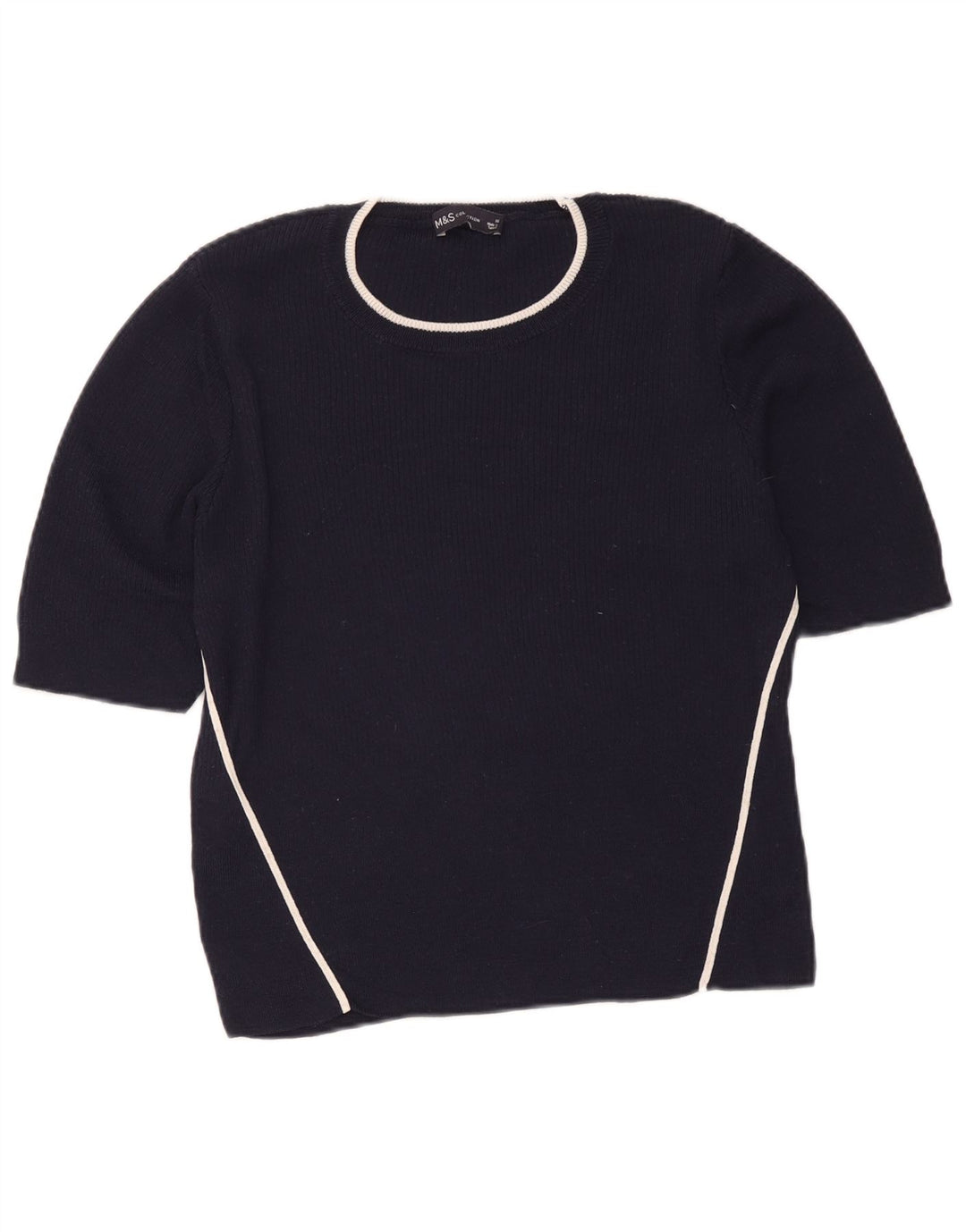Bluză cu mânecă scurtă pentru femei Marks & Spencer UK 16 mare bleumarin