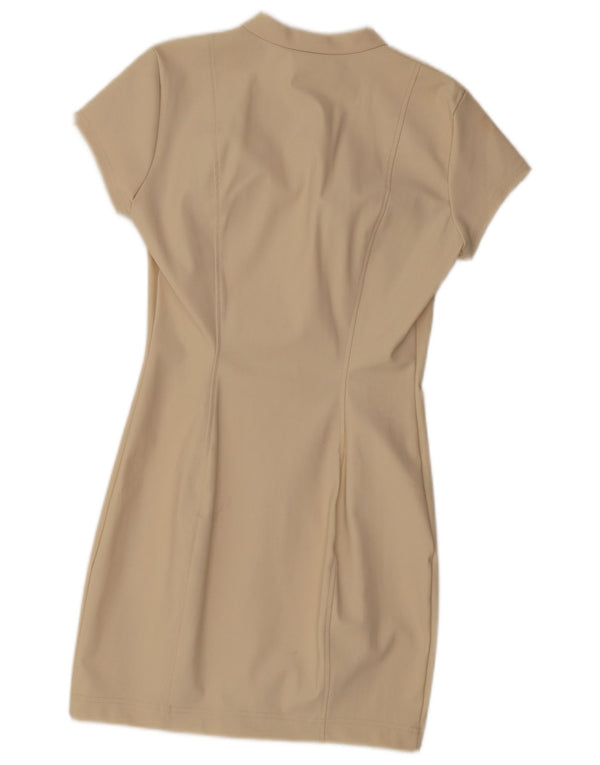 Rochie teacă pentru femei Zara UK 14 mare, bej, poliamidă