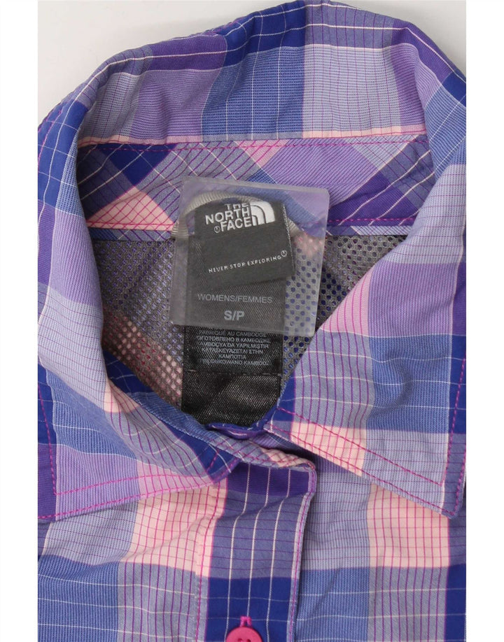 Cămașă cu mânecă scurtă pentru femei The North Face, nailon cu carouri multicolore