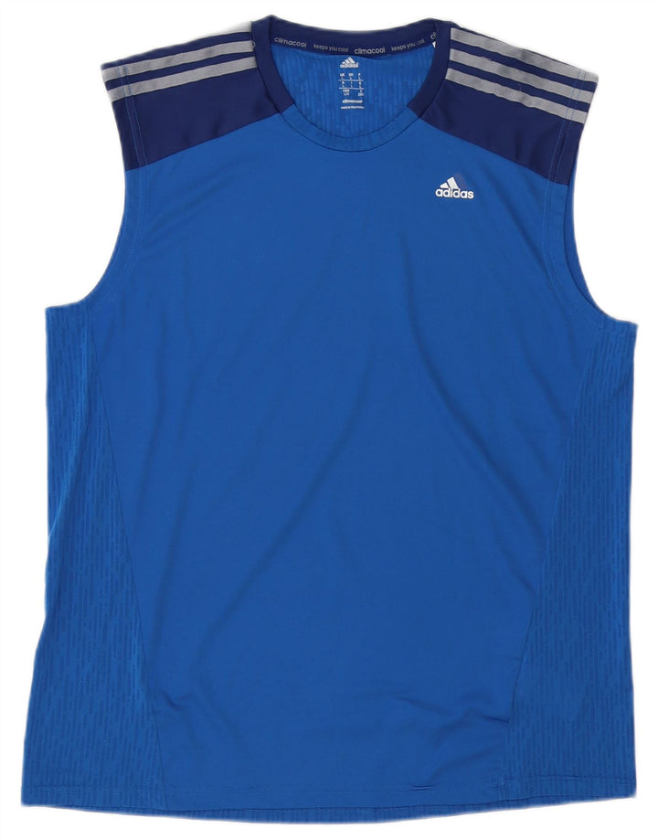Vestă Climacool ADIDAS pentru bărbați, mare, albastru, poliester color bloc