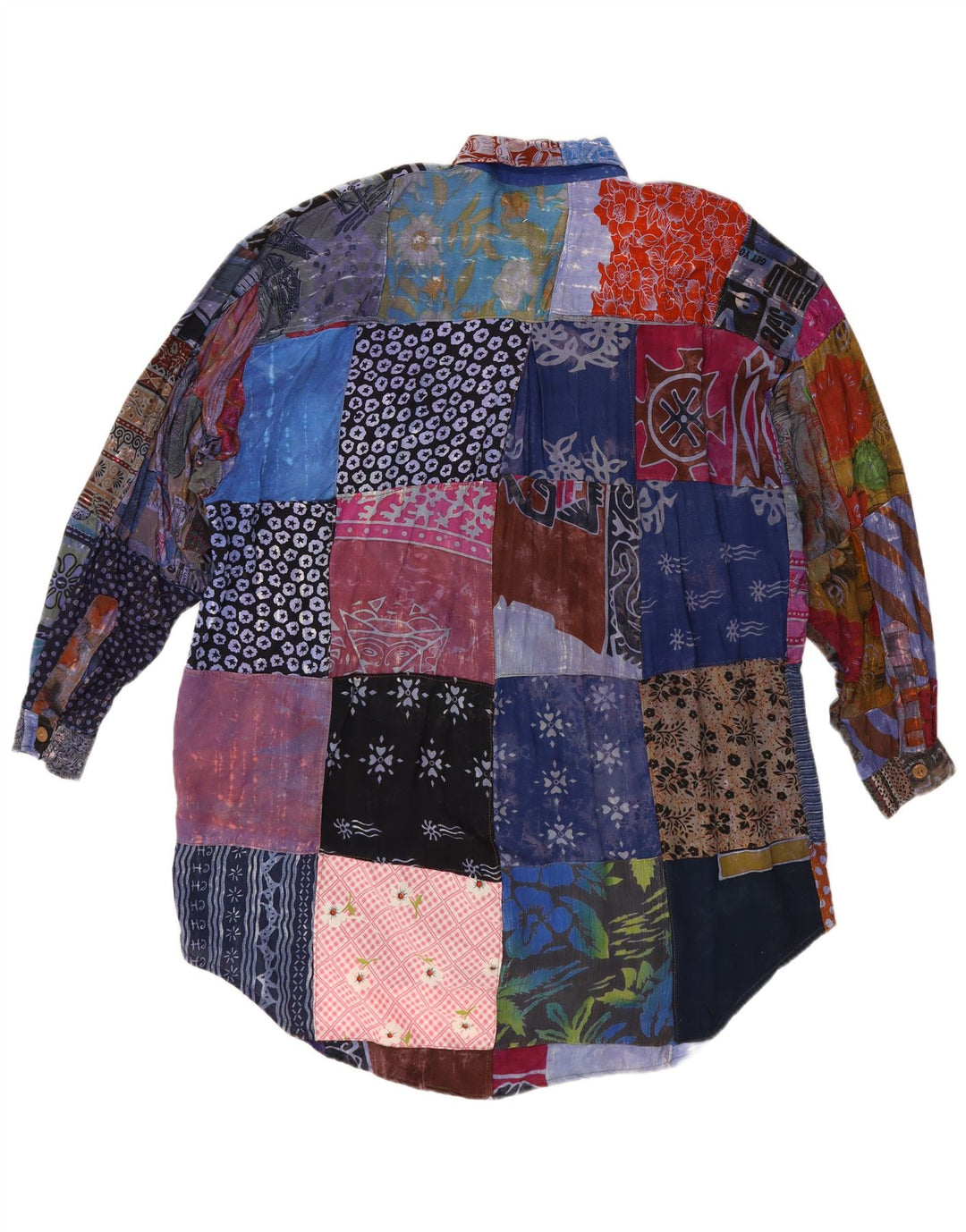 We Be Bop Rochie cămașă supradimensionată pentru femei UK 18 XL Patchwork multicolor