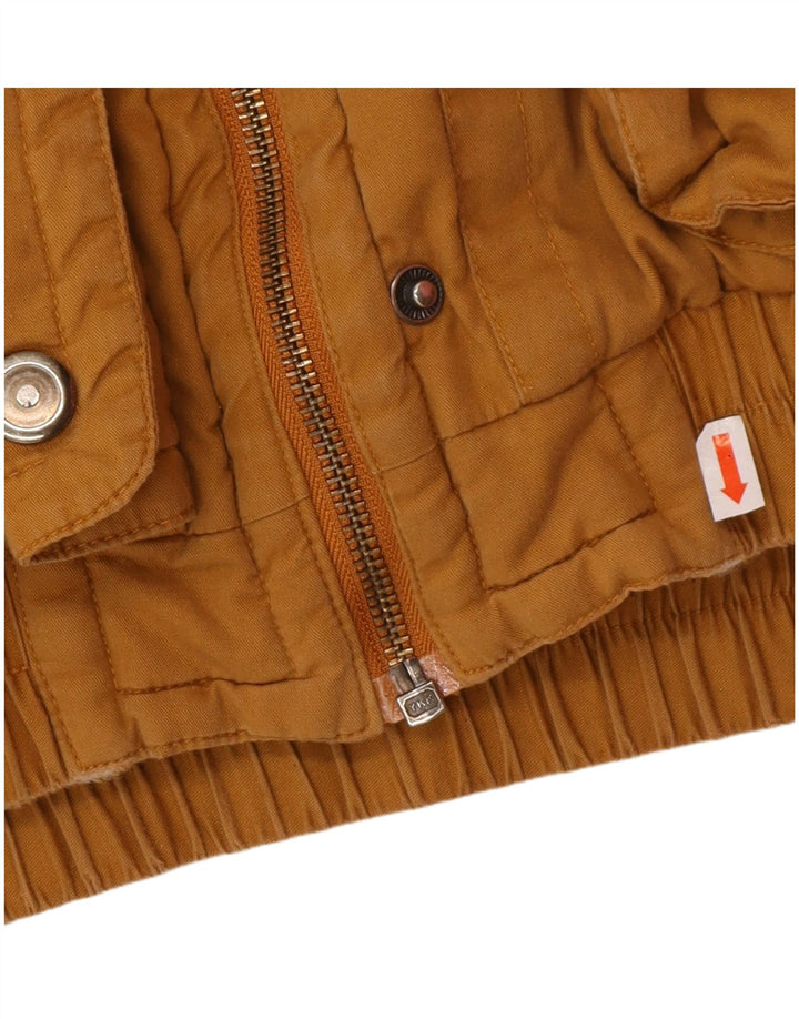 VINTAGE Jachetă de vânt supradimensionată pentru femei IT 42 bumbac maro mediu