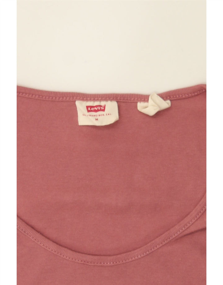 LEVI'S Womens T-Shirt Top UK 12 Medium Pink Cotton Vintage Levi's and Second-Hand Levi's from Messina Hembry 