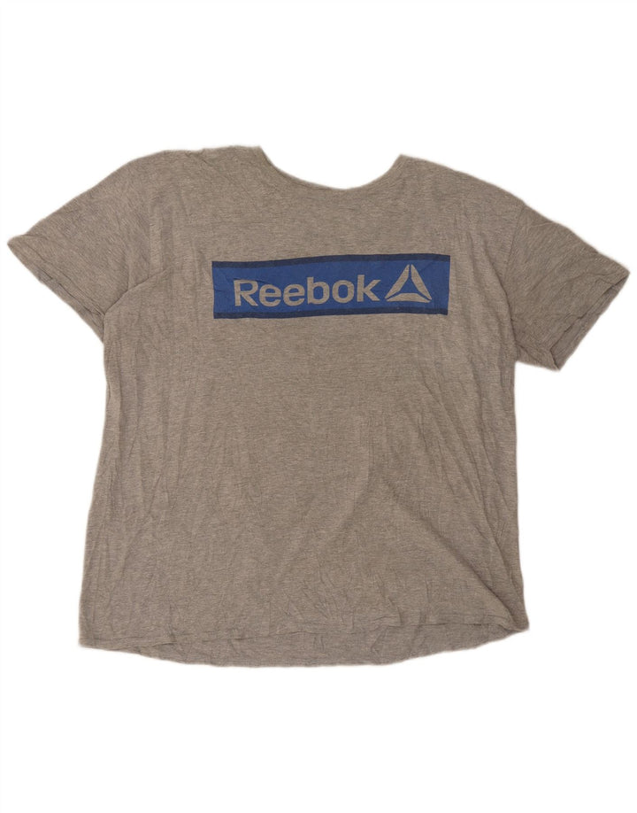 Tricou grafic REEBOK pentru bărbați Top 2XL, gri, pete