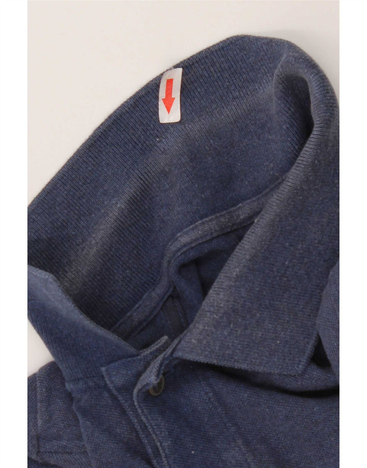 Tricou polo pentru bărbați Lacoste cu mânecă lungă, mărimea 4, bumbac albastru mediu