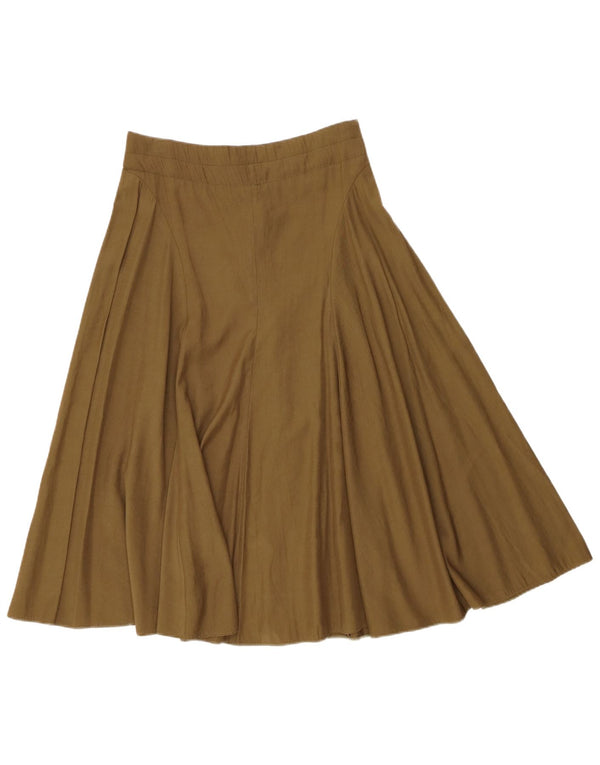 Fusta evazată pentru femei Vintage Medium W30 Kaki Poliester