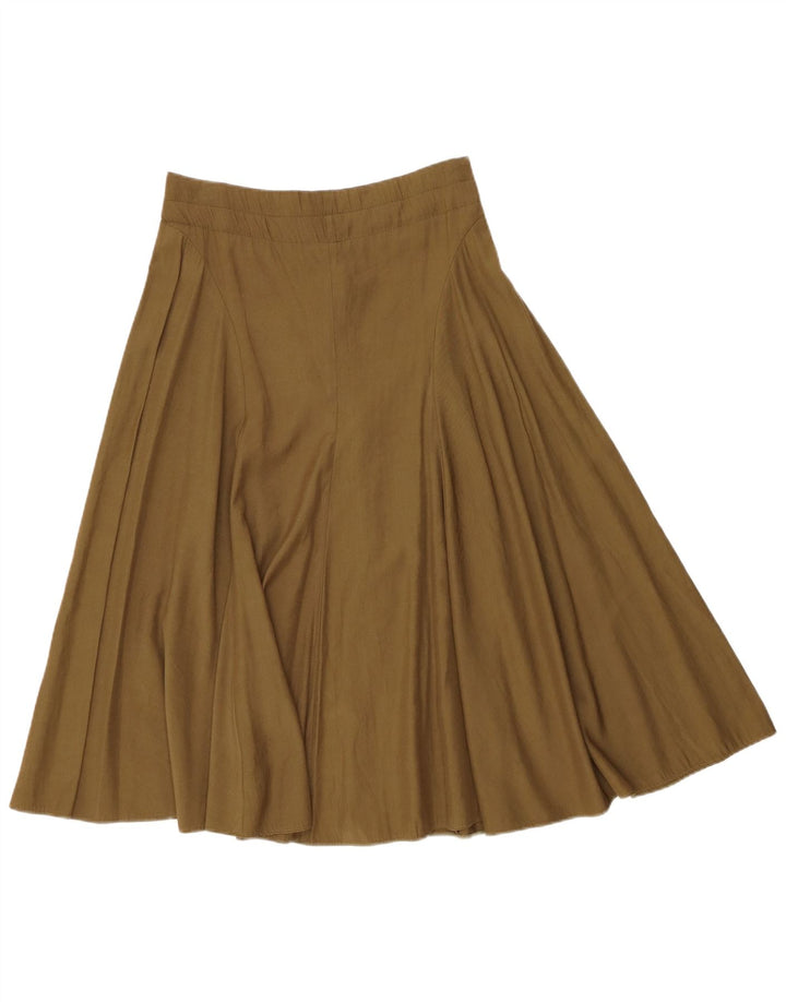 Fusta evazată pentru femei Vintage Medium W30 Kaki Poliester