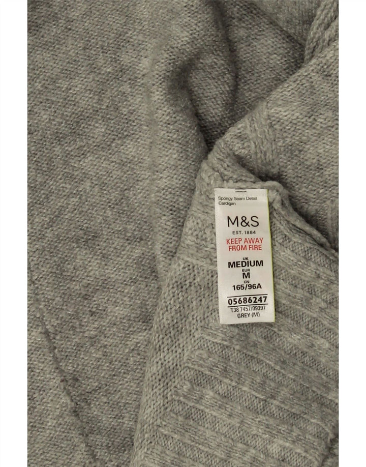 Pulover cardigan cu paragate pentru femei Marks & Spencer UK 14 gri mediu