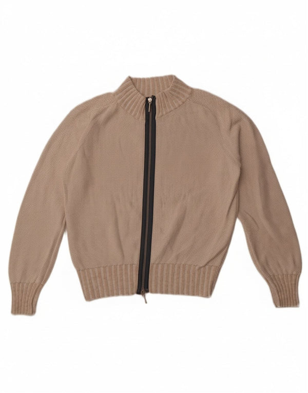 Pulover cardigan pentru femei Trussardi Jeans UK 16 mare, bej, bumbac