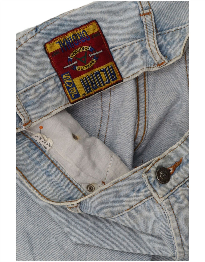 Pantaloni scurti din blugi pentru femei VINTAGE W29, bumbac albastru mediu