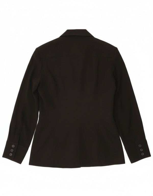 Jachetă vintage pentru femei, cu 6 nasturi, din poliester negru, UK 14