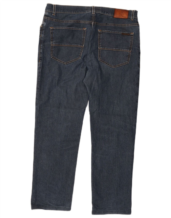 TRUSSARDI Mens Straight Jeans W37 L27 Blue Cotton
