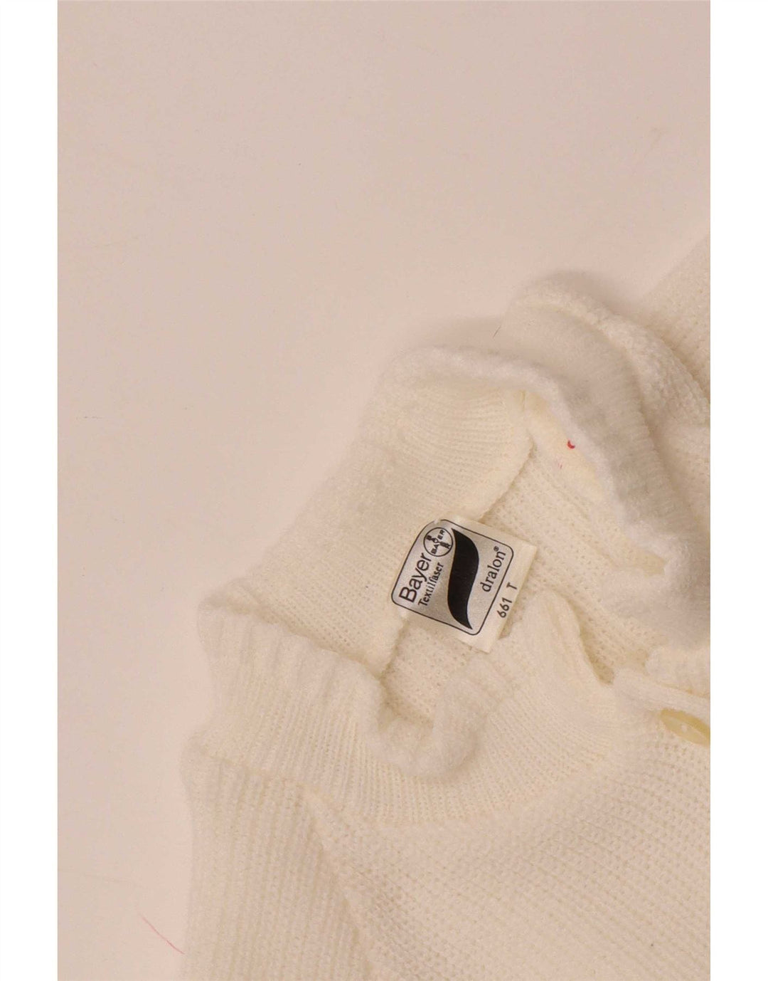 Pulover Bayer pentru femei Crop Cardigan UK 8 Small White Poliacrilic