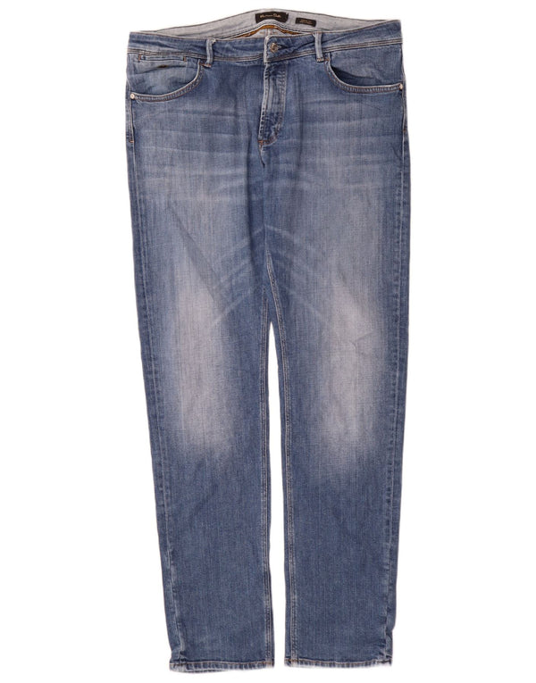 Massimo Dutti Mens Casual Fit Straight Jeans EU 46 XL W36 L34 Blue