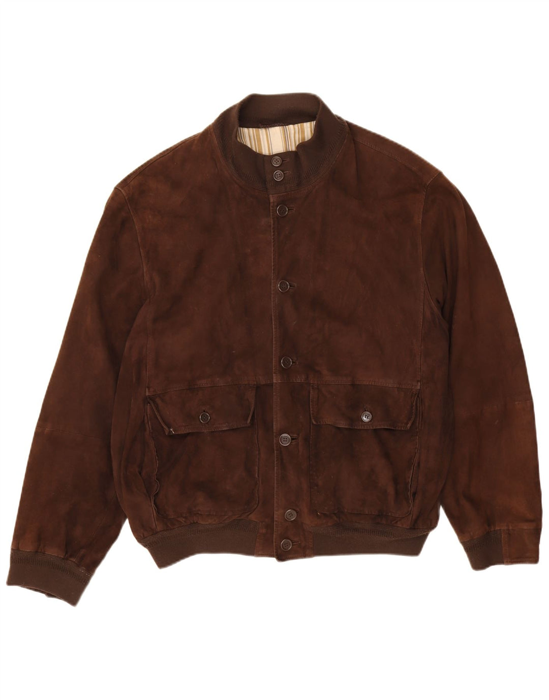 Bomber Vintage pentru bărbați din piele intoarsa EU 52 XL maro