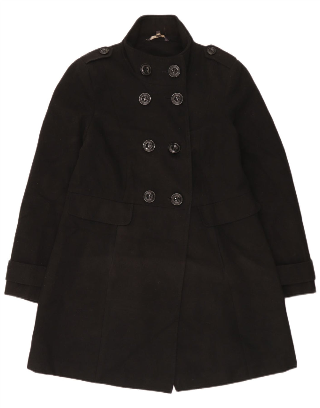 Palton dublu pentru femei Marks & Spencer UK 12 Poliester mediu negru