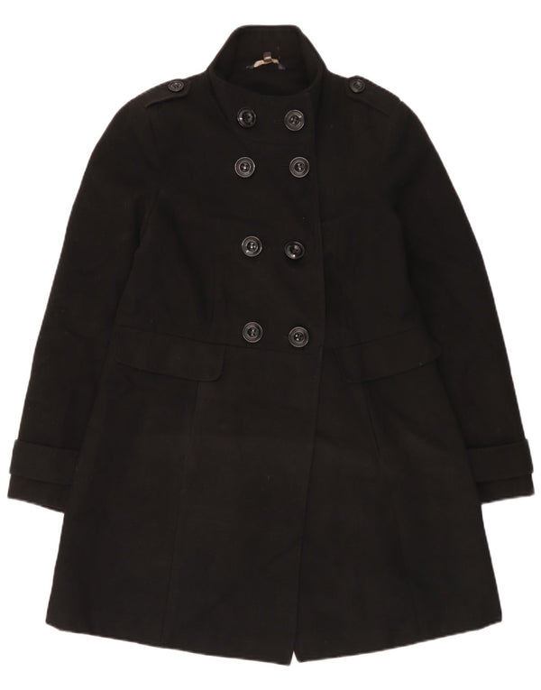 Palton dublu pentru femei Marks & Spencer UK 12 Poliester mediu negru