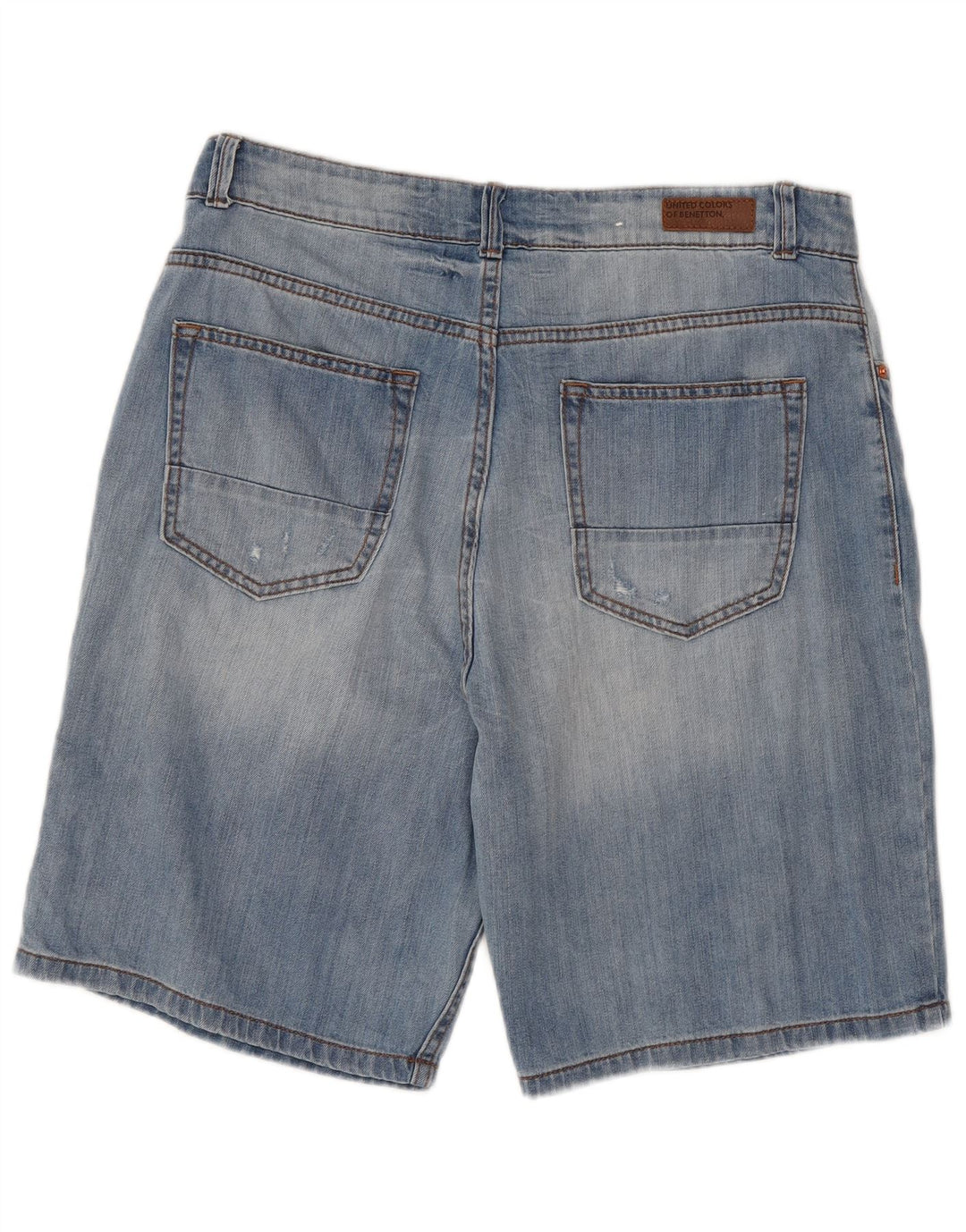Pantaloni scurți din denim pentru bărbați BENETTON W32 Medium Blue
