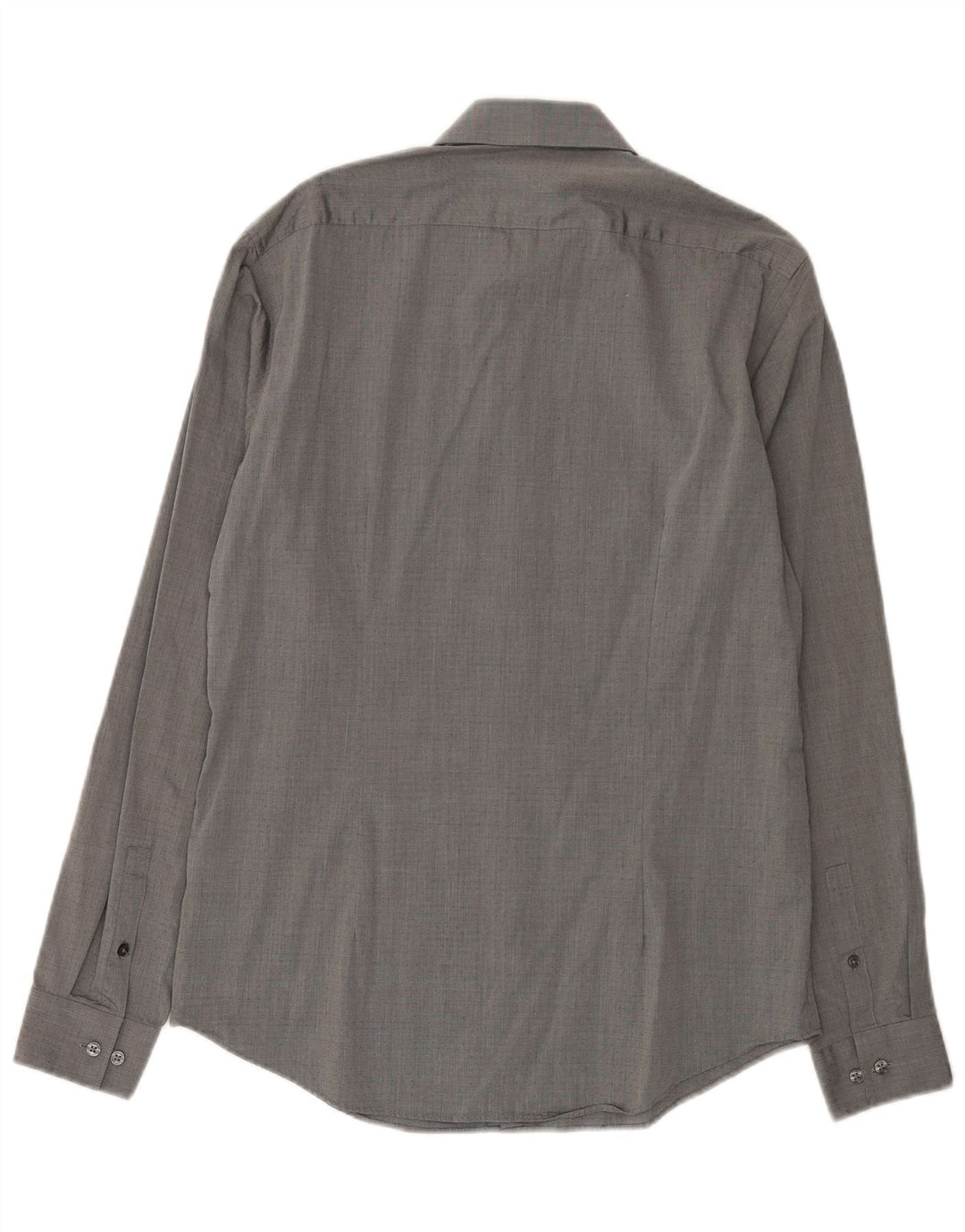 Cămașă Calvin Klein pentru bărbați, mărimea 39 15 1/2, bumbac cu pete, gri mediu