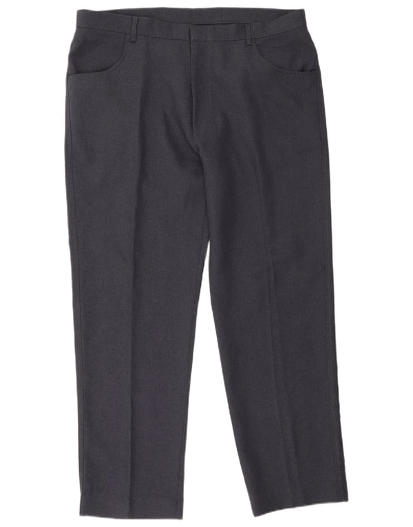 Pantaloni casual drepti pentru bărbați Farah L40 L31 Poliester bleumarin