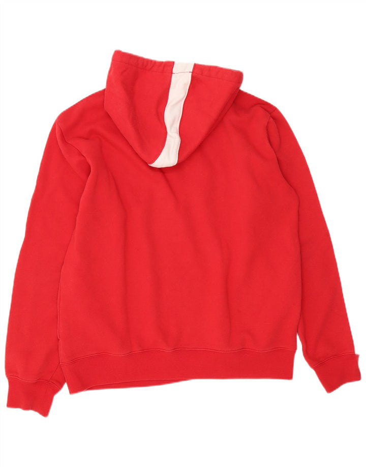 Pulover Nike pentru bărbați cu glugă grafică, roșu mediu, bumbac color bloc