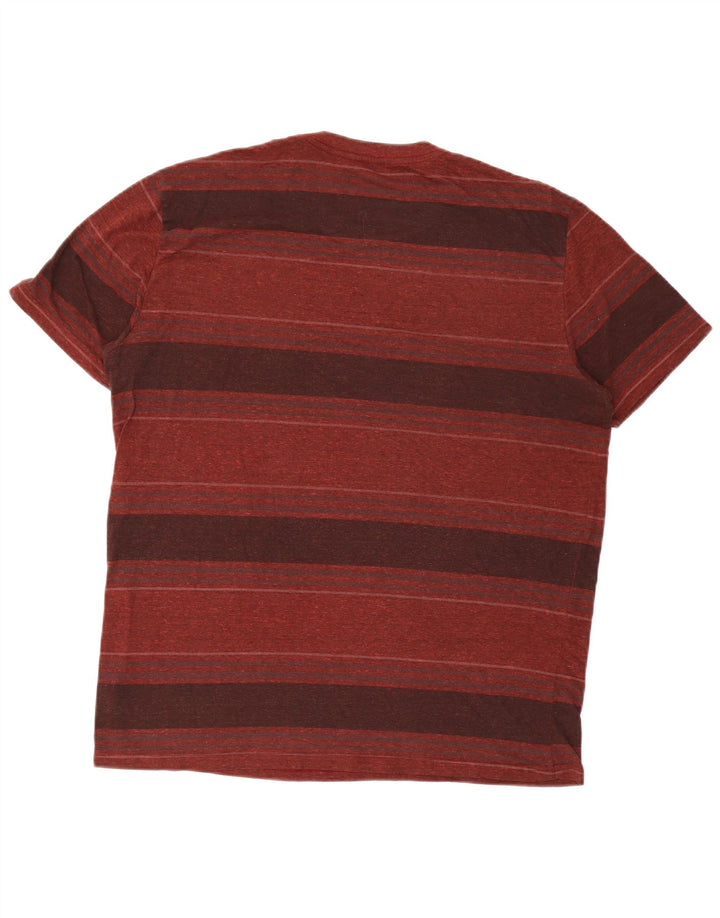 Tricou Hurley Premium Fit pentru bărbați Top mare Maroon Striped Poliester