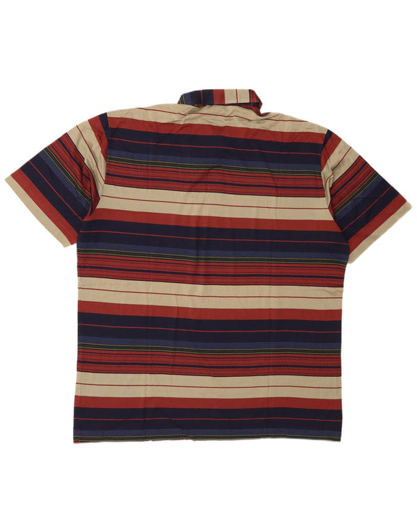 Tricou polo vintage pentru bărbați, bumbac cu dungi multicolore