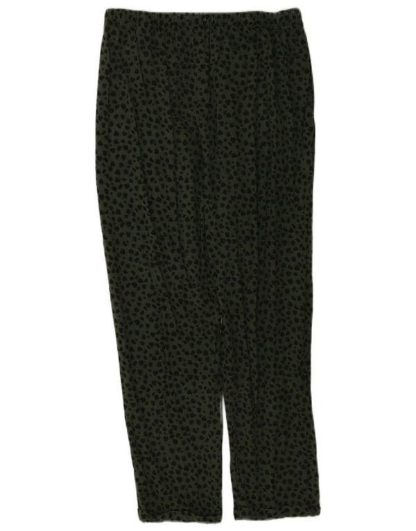 Pantaloni pentru femei Marks & Spencer UK 12 Medium W32 L26 Green Animal Print