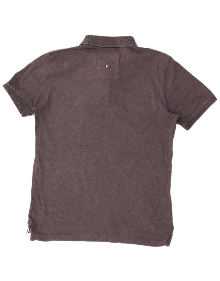 Tricou polo pentru bărbați Fat Face, bumbac cu dungi gri mediu