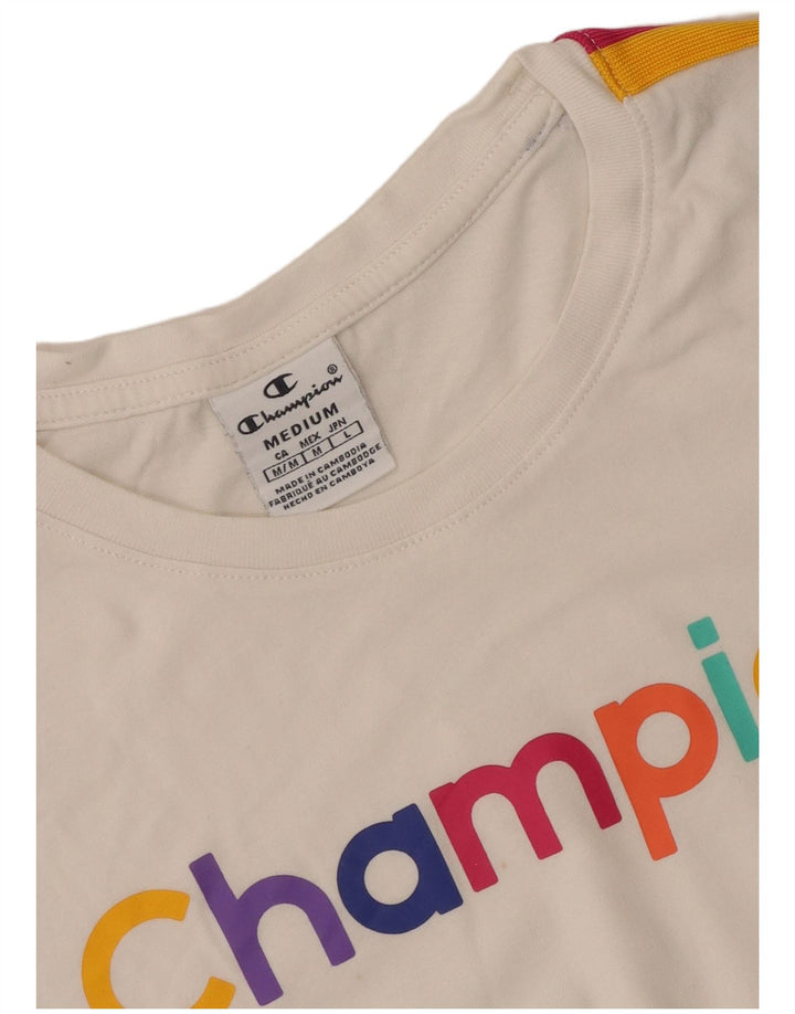Tricou grafic Champion pentru femei Top UK 12 Medium White Striped