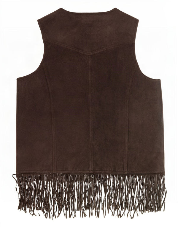 Ulla Popken Womens Suede Gilet UK 18 XL Brown