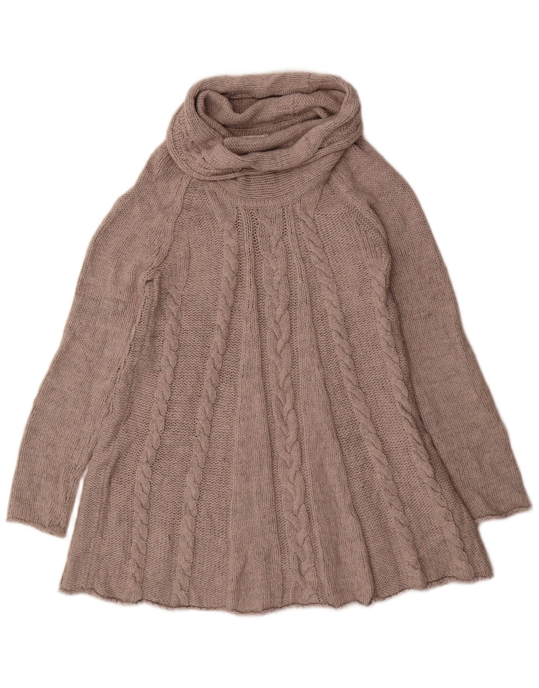 Pulover pentru femei Marks & Spencer cu gât rulat, UK 10, mic, gri acrilic