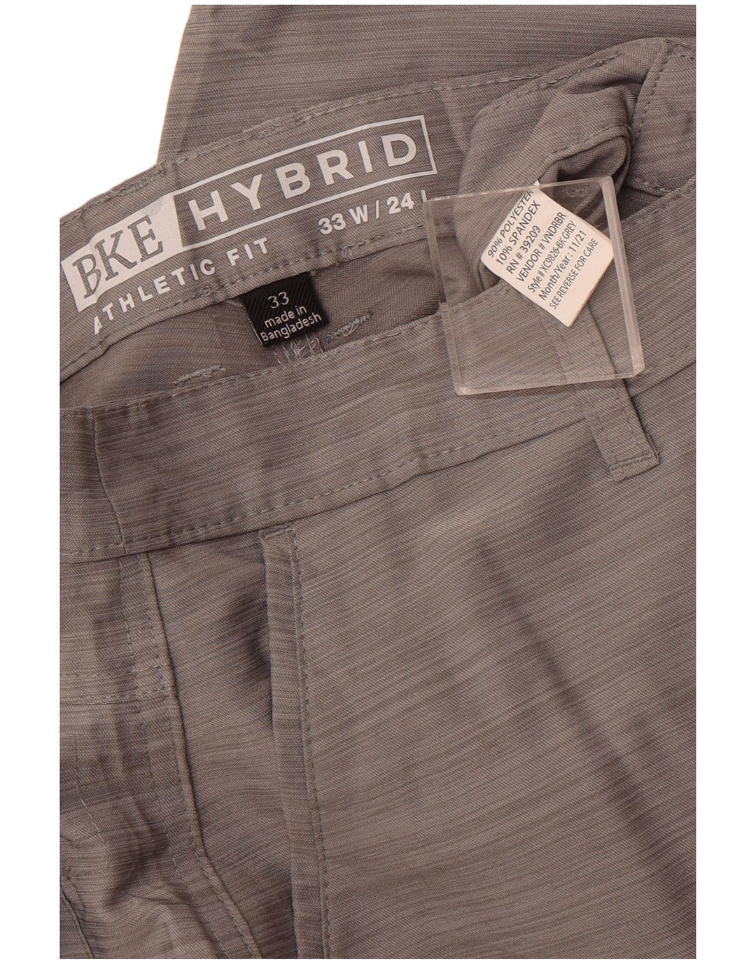 BKE Mens Cargo Shorts W33 Medium  Grey Polyester