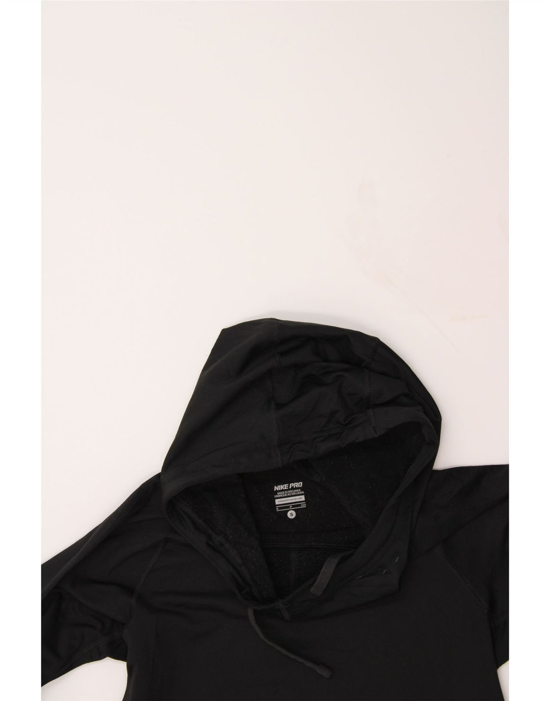 NIKE Womens Dri Fit Hoodie Jumper UK 10 Small Black Polyester Vintage Nike and Second-Hand Nike from Messina Hembry 