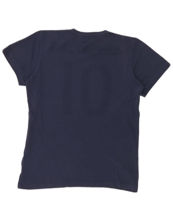 Adidas Mens Graphic T-Shirt Top Small Navy Blue Cotton