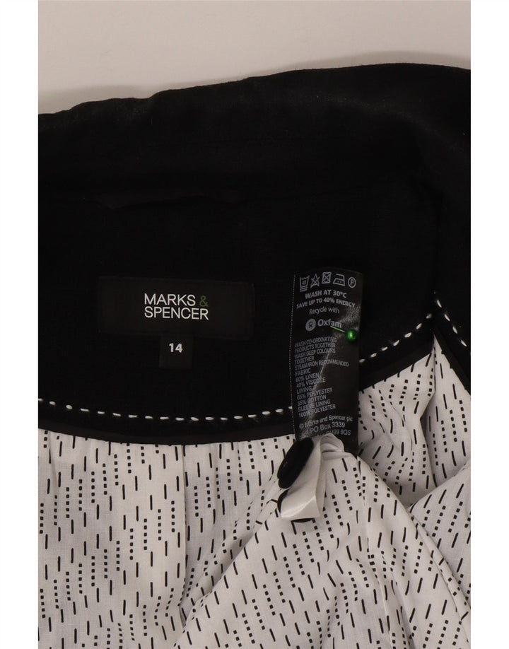 Sacou Marks & Spencer pentru femei, cu 3 nasturi, UK 14, in negru mediu