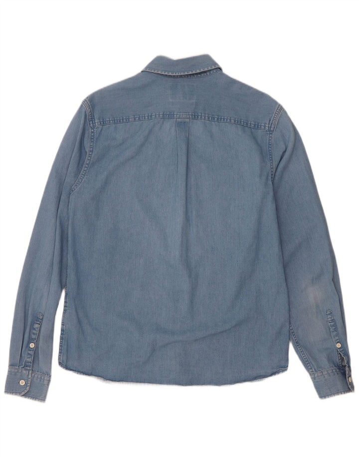 Cămașă de denim pentru bărbați Calvin Klein Jeans, bumbac albastru mediu